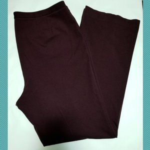 Talbots Maroon Knit High Rise Straight Leg Pants